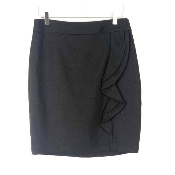 NWT The Limited Pencil Skirt Women's Size 6 Chocolate Brown Ruffled Midi - Picture 1 of 11